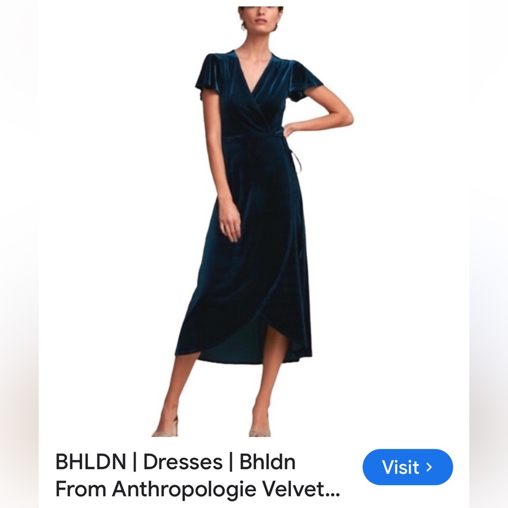 BHLDN Midnight Velvet Midi Dress